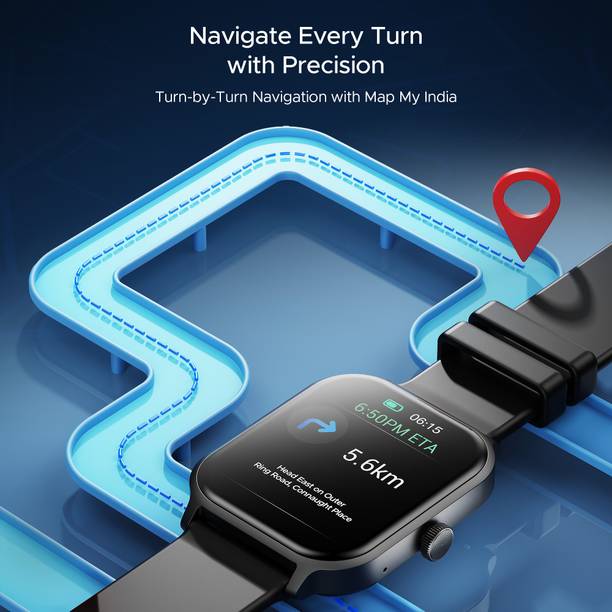 boAt Storm Call 3 Plus w/ Turn by Turn Navigation, QR Tray, 4.97cm(1.96”) HD Display Smartwatch
