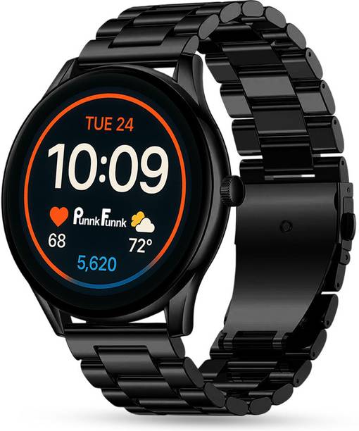 PunnkFunnk Round Smartwatch with Bluetooth Calling, SpO2, Heart Rate and 120 Sports Modes Smartwatch
