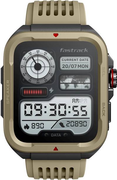 Fastrack Active 1.83" HD Display,Functional Crown,BT Calling with Advanced Chipset Rugged Smartwatch