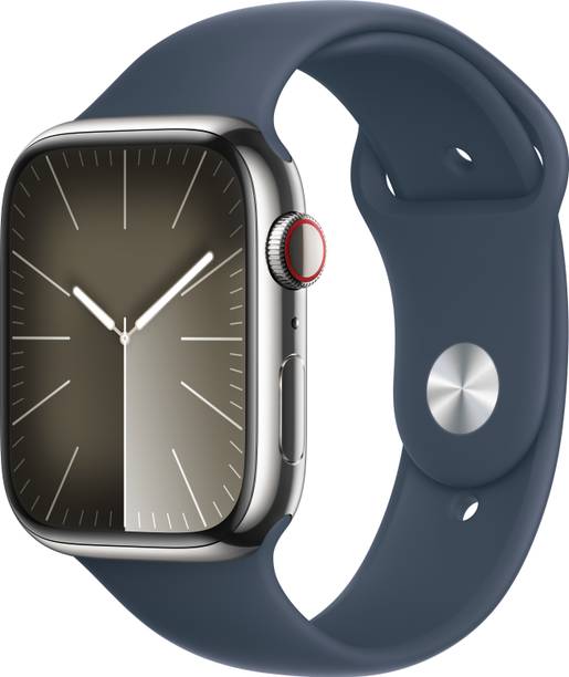 Apple Watch Series 9 GPS + Cellular 45mm Silver Case & Storm Blue