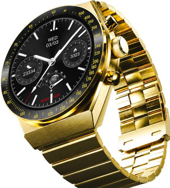 OLDY GOLDY COMPUTERS Elite Stainless Steel BT Calling Smartwatch 36.3mm AMOLED Display Smartwatch