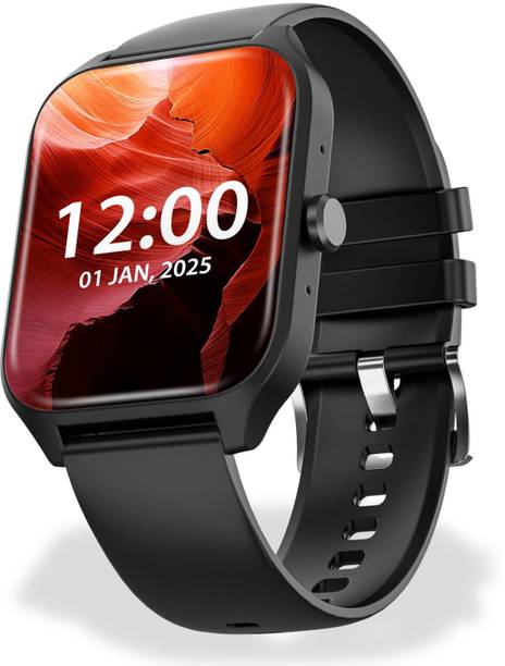 Nervfit MyCLNQ Pulse 1.85" Display, BT Calls, Waterproof, HR/BP/Sleep, 5Day Battery Smartwatch