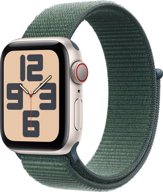 Apple Watch SE GPS + Cellular 40mm Starlight Aluminium with Lake Green Sport Loop