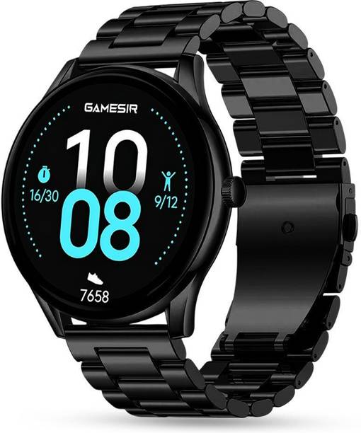 GameSir Active 2 Black Round Smartwatch with Bluetooth Calling, SpO2, Heart Rate Smartwatch