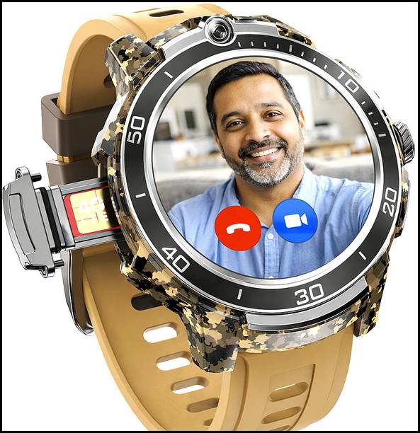 ShopSmart Android 4G Smart Watch Support WhatsApp/YouTube/Bluetooth/Wi-Fi/Facebook/GPS Smartwatch