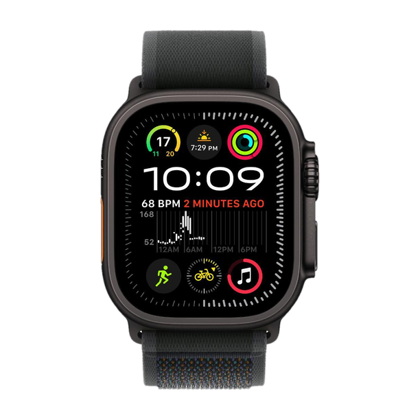 Apple Watch Ultra 2 GPS + Cellular 49mm Black Titanium with Black Trail Loop