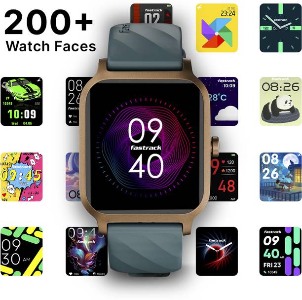 Fastrack Revoltt FS1|1.83 Display|BT Calling|Fastcharge|110+ Sports Mode|200+ WatchFaces Smartwatch  (Blue Strap, Free Size)