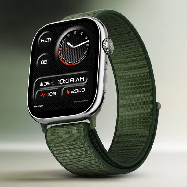 Fire-Boltt Rise X 1.96 Always On Display, Wireless Charging, Rotating Crown, Bluetooth Call Smartwatch