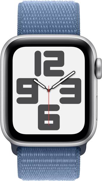 Apple Watch SE GPS + Cellular 40mm Silver Aluminium Case with Winter Blue Sport Loop