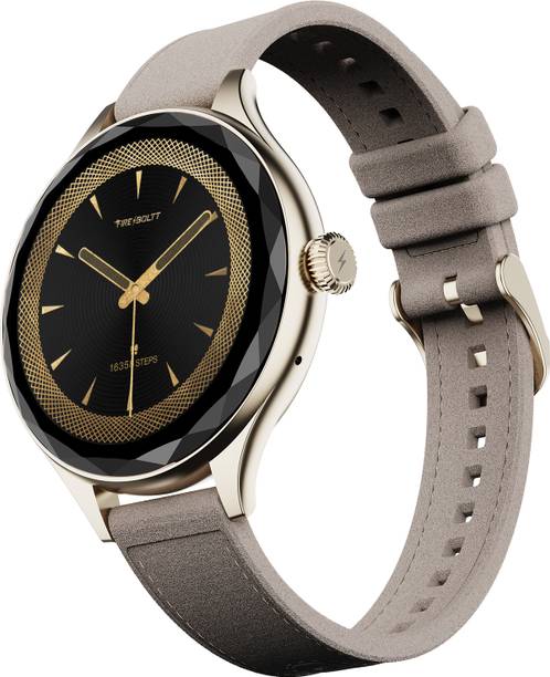 Fire-Boltt Hurricane Aura 1.26HD Display Diamond Cut Rotating Crown Wireless Charging Women Smartwatch