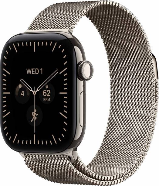 Apple Watch Series 12 GPS+Cellular 42mm Titanium Case with Natural Milanese Loop