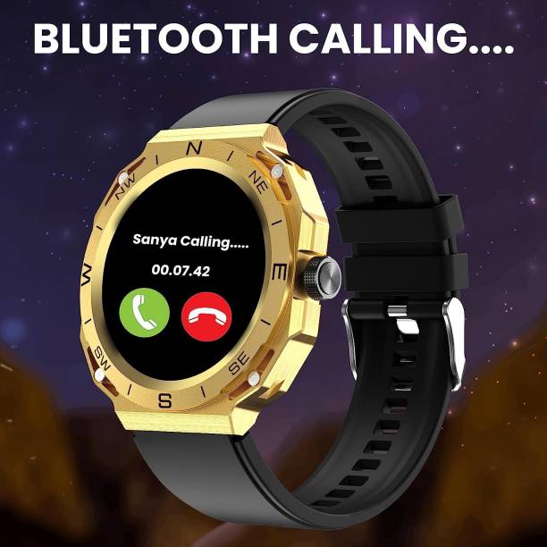 Modorwy X-Series ME2107 BT Calling|1.43" HD Display|Wireless Charging|Dual Dial & Strap Smartwatch