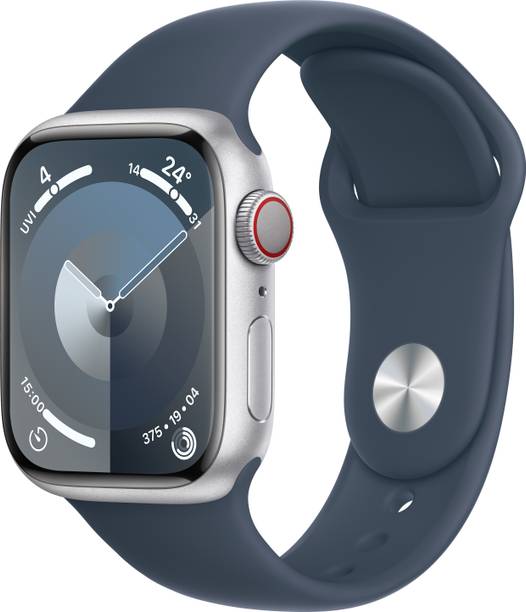 Apple Watch Series 9 GPS + Cellular 41mm Silver Case & Storm Blue