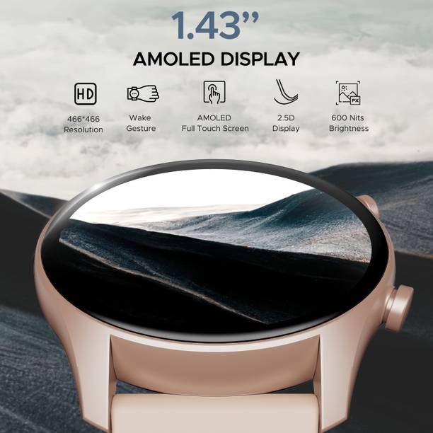 boAt Lunar Connect Plus w/ 3.63 cm(1.43′)’ AMOLED Display, BT Calling & Sports Modes Smartwatch