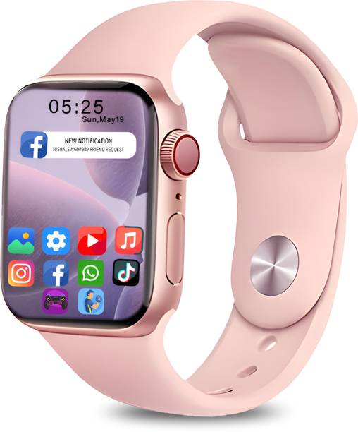 Wyltron i8 Pink BT Calling, Cupple gift, Daily activity Tracker Music, Sports Music Smartwatch