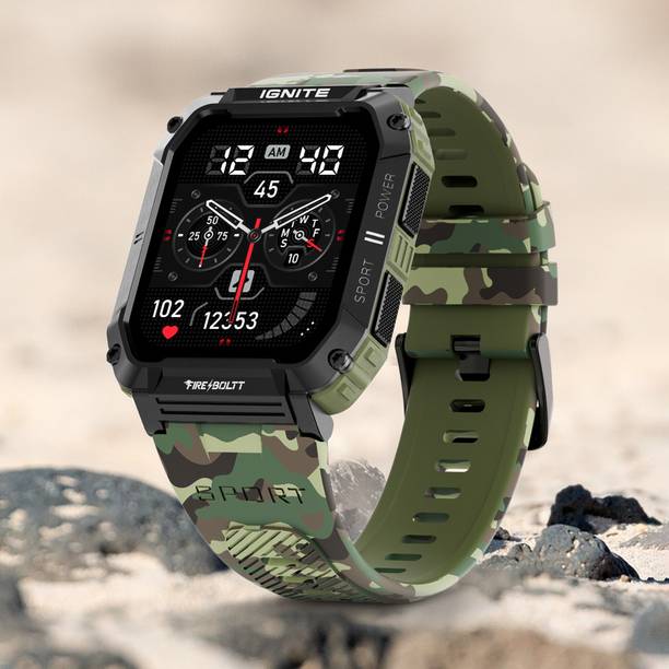 Fire-Boltt Combat 49.5mm (1.95) Display, Rugged Outdoor Design, Voice Assistant BT Calling Smartwatch