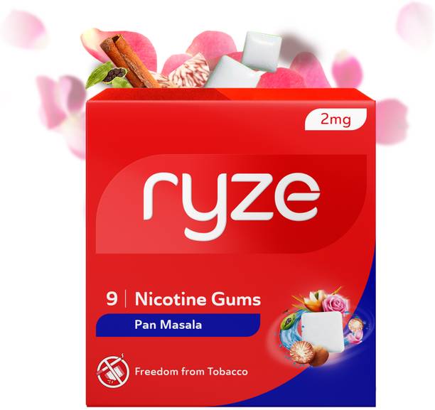 Ryze Nicotine Gum 2mg (Pan Masala) | 9 Gums Smoking Cessations