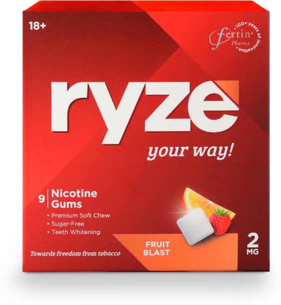 Ryze Nicotine Gum 2mg Fruit Blast (45 Gums) Smoking Cessations