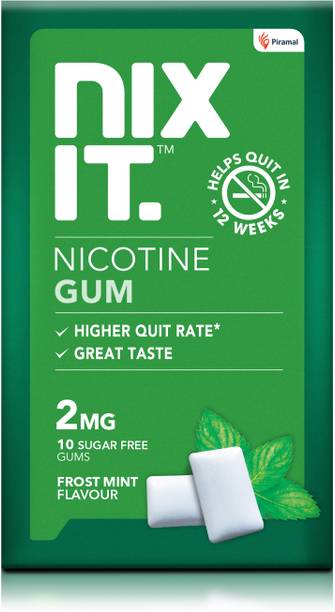 nixit Nicotine Sugar Free Gum 2mg | Helps Quit Smoking in 12 weeks (10 Gums) Smoking Cessations