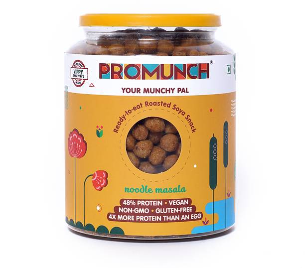 PROMUNCH Ready To Eat Roasted Soya Snack Noodle Masala Healthy Snacks
