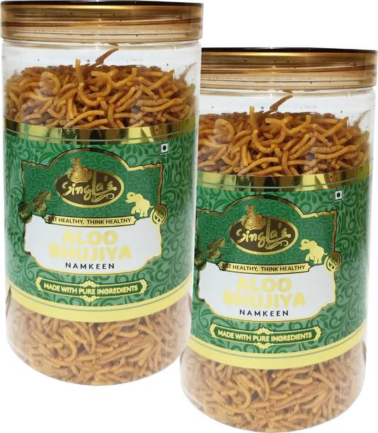 singla's Aloo Bhujia Combo Pack of 2 Namkeen