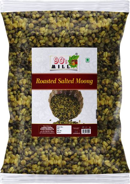 90's MILL Suryapur Sprouted Roasted Maash Green Moong Mung Bean Namkeen Snack-250g*1Pack