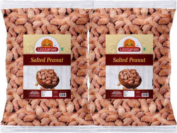 GHOTARAM SING Roasted Peanuts (Khari Sing) | Salted Mungfali | Roasted Peanuts-150g*2Pack