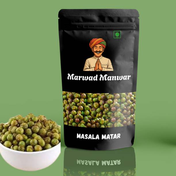 MARWAD MANWAR Masala Matar – Crunchy & Spicy Roasted Green Peas | Protein-Rich Healthy Snack