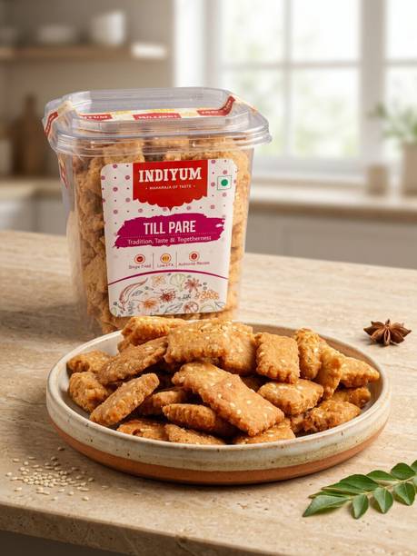 Indiyum Till Pare Traditional Indian Tea Time Snacks with Sesame Seeds BQ Mathri