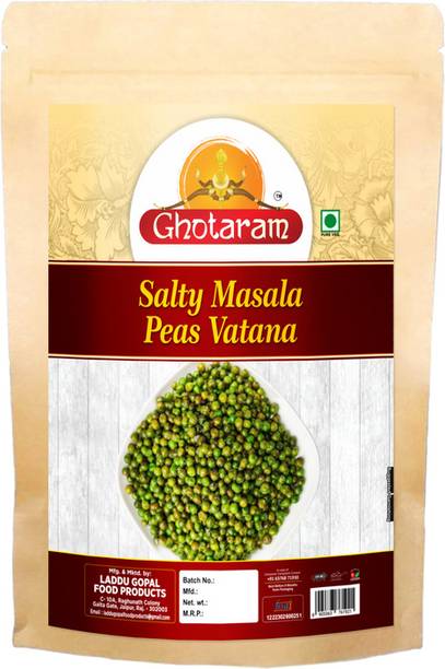 GHOTARAM Spicy Green Masala Peas Namkeen Snacks Masala Matar Sing Hara Matar-250g*1Pack