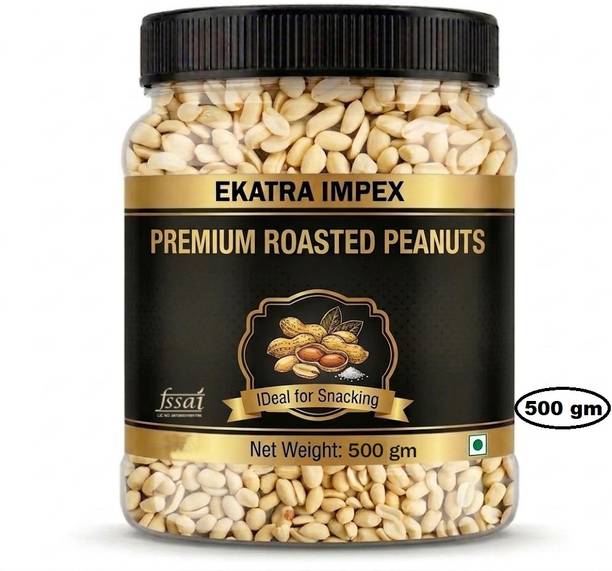 EKATRA IMPEX Roasted Peanut Salted | Jumbo Roasted Moongfali | Non Fried Ready to Eat Roasted & Salted Peanuts