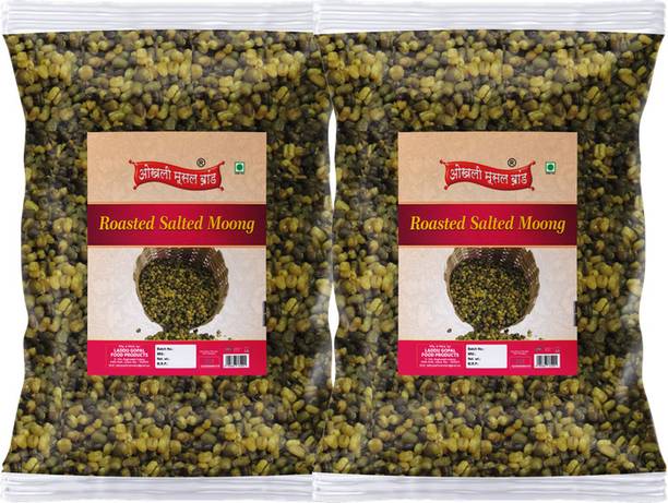 okhli musal brand Suryapur Sprouted Roasted Maash Green Moong Mung Bean Namkeen Snack-350g*2Pack