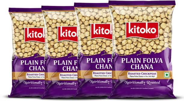 Kitoko Roasted Plain Folva Chana Unsalted| Chickpeas Without Skin | Namkeen Bhuna Chana