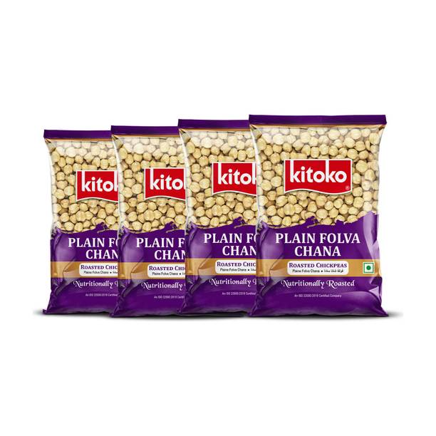 Kitoko Roasted Plain Folva Chana Unsalted| Chickpeas Without Skin | Namkeen Bhuna Chana Chana