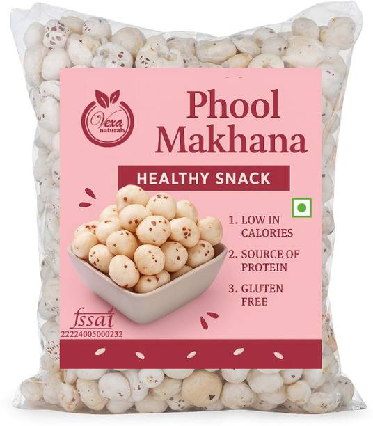 VEXA NATURALS Phool Makhana | Lotus Seeds | Natural & Crunchy Makhana | Rich in Fiber