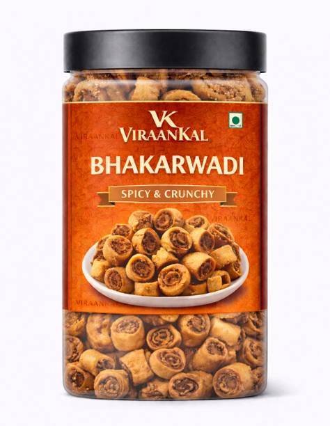 VIRAANKAL Bhakarwadi Snack | Crispy & Tangy Masala Rolls | Tea Time Indian Namkeen Bhakarwadi