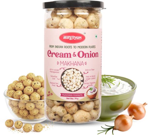 MADHURYUM Roasted Makhana Complete Diet Snack Crunchy Fox Nuts With High Fiber & Protein
