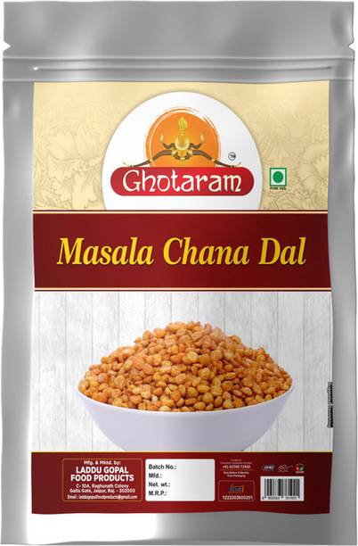 GHOTARAM Organic Masala Chana Dal Namkeen Fried Split Chana Dal Namkeen Snack-300g*1Pack