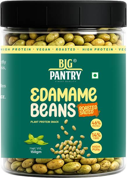 BIG PANTRY Roasted & Salted Edamame Beans | Plant Protein Snack | High Pufa