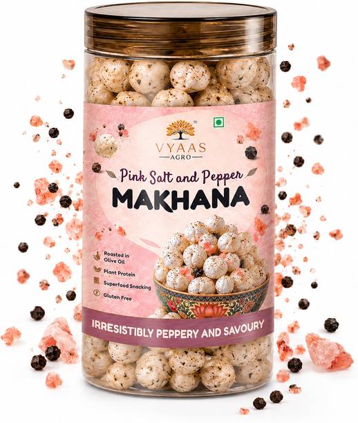 VYAAS AGRO Pink salt Makhana Roasted in Olive Oil