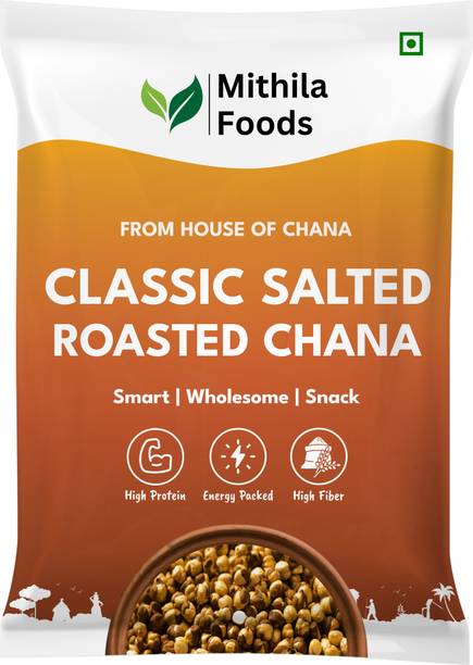 MITHILA FOODS Roasted Chana Desi Chickpeas | High Protein, Crunchy & Gluten-Free Snack