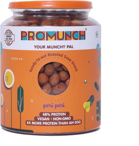 PROMUNCH Ready To Eat Roasted Soya Snack Peri-Peri Healthy Snacks