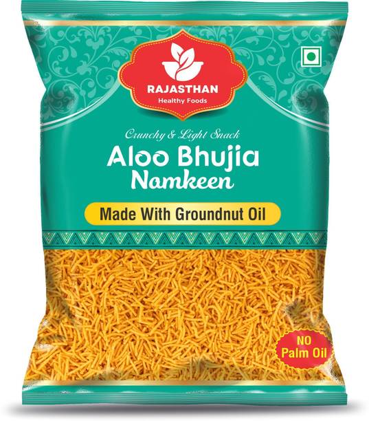 Rajasthan Healthy Food Aloo Bhujia Namkeen | Made with Pure Groundnut Oil | No Palm Oil |(10 x 40g) Aloo Bhujia
