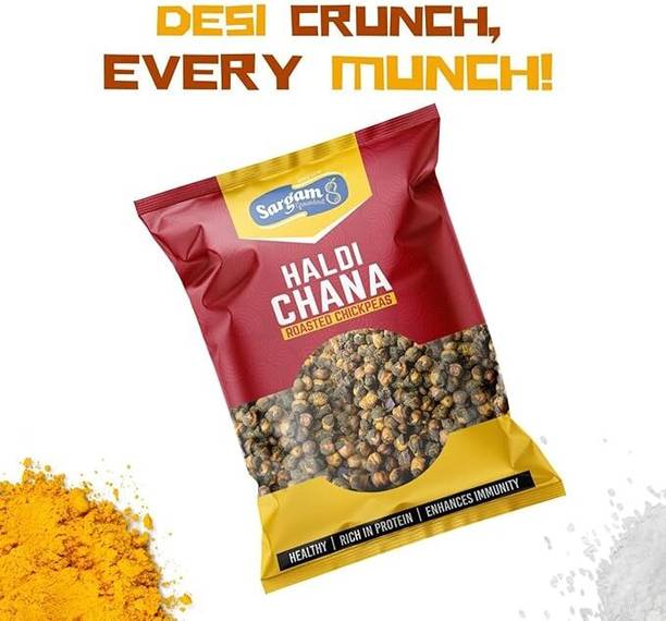 Sargam Roasted Haldi Chana – Crunchy & Healthy Snack, Protein-Rich Roasted Gram Chana