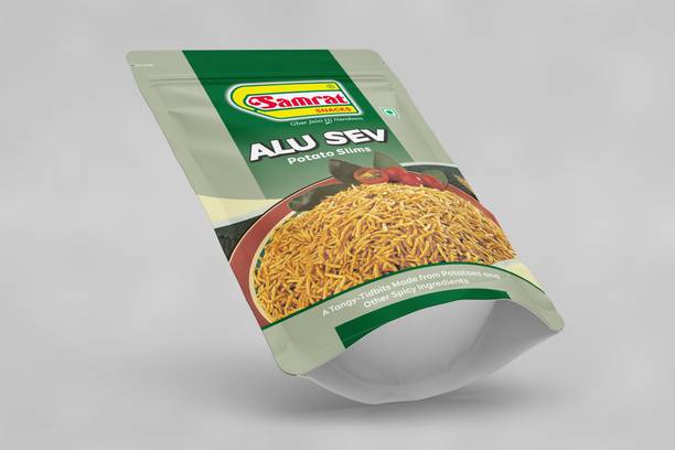 Samrat Alu Bhujia Namkeen Potato Slims Sev - Tangy & Crispy Taste - Flavorful Snacks