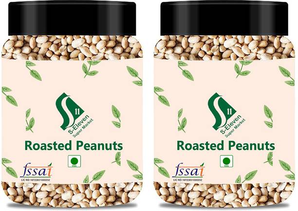 S Eleven Super Market Skin Removed Roasted Salted Peanut Jar/Plus Groundnut/Namkeen Singdana