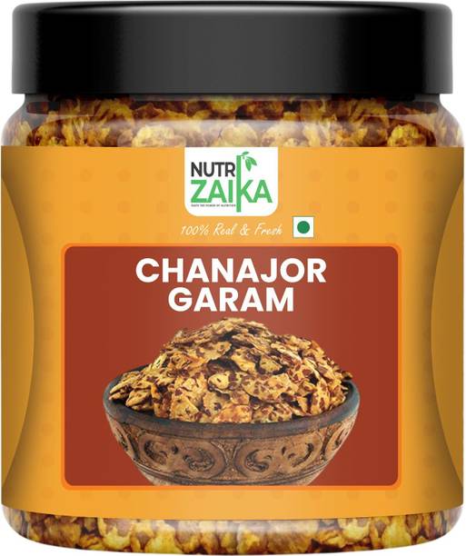 NUTRI ZAIKA Tangy Chana Jor Garam | Spicy & Crunchy Roasted Chickpea Snack | Indian Namkeen