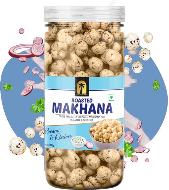 Golden Tree Cream & Onion Roasted Fox nut Healthy Snack Low Calorie Gluten Free