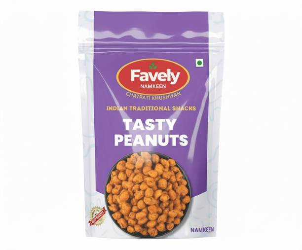 FAVELY Tasty Peanuts Namkeen – Crunchy Roasted Masala Peanuts | Spicy Protein-Rich