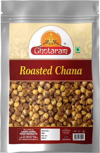 GHOTARAM Plant-Based Protein Snack Roasted Bhuna chana Bengal Gram Chickpeas-900g*1Pack